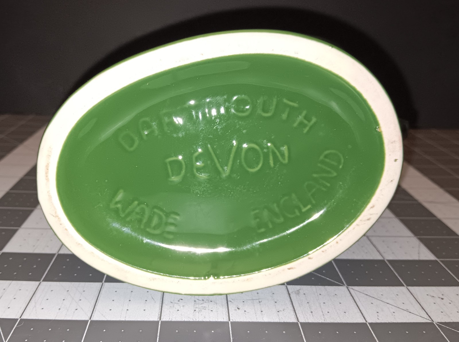 Wade Dartmouth Original Gluggle Jug XL Dark Green 10.5″ Fish Vase Devon England