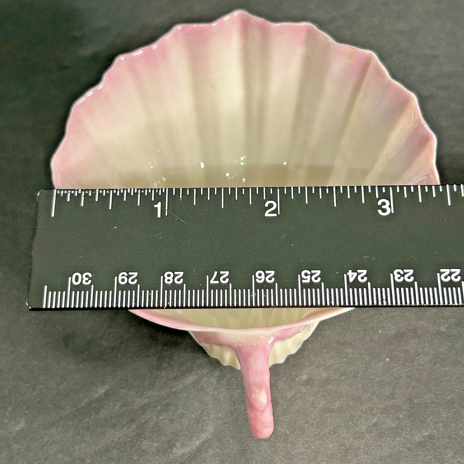 Antique Belleek Neptune Pink Shell Teacup 2nd Black Mark Cup Only Ireland