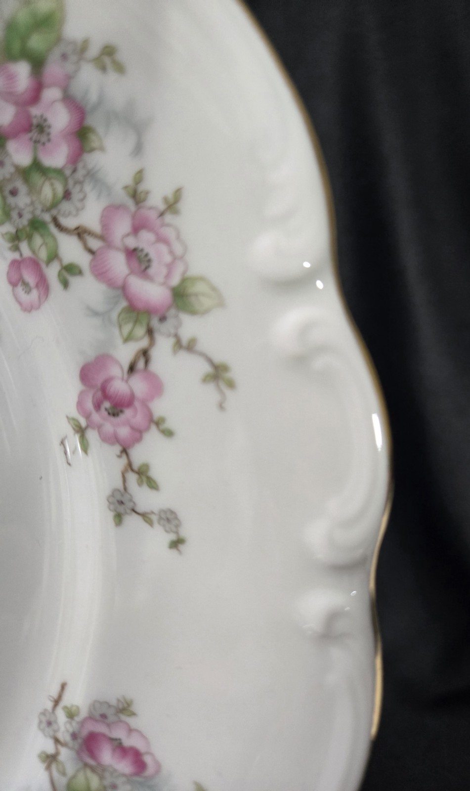 MINT Johann Haviland Bridal Rose Bavaria 4 Dinner Plates Pink Roses 10″