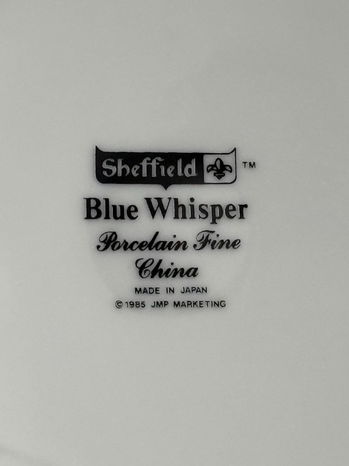 1985 Sheffield Blue Whisper Porcelain Fine China Dinner Plate Japan