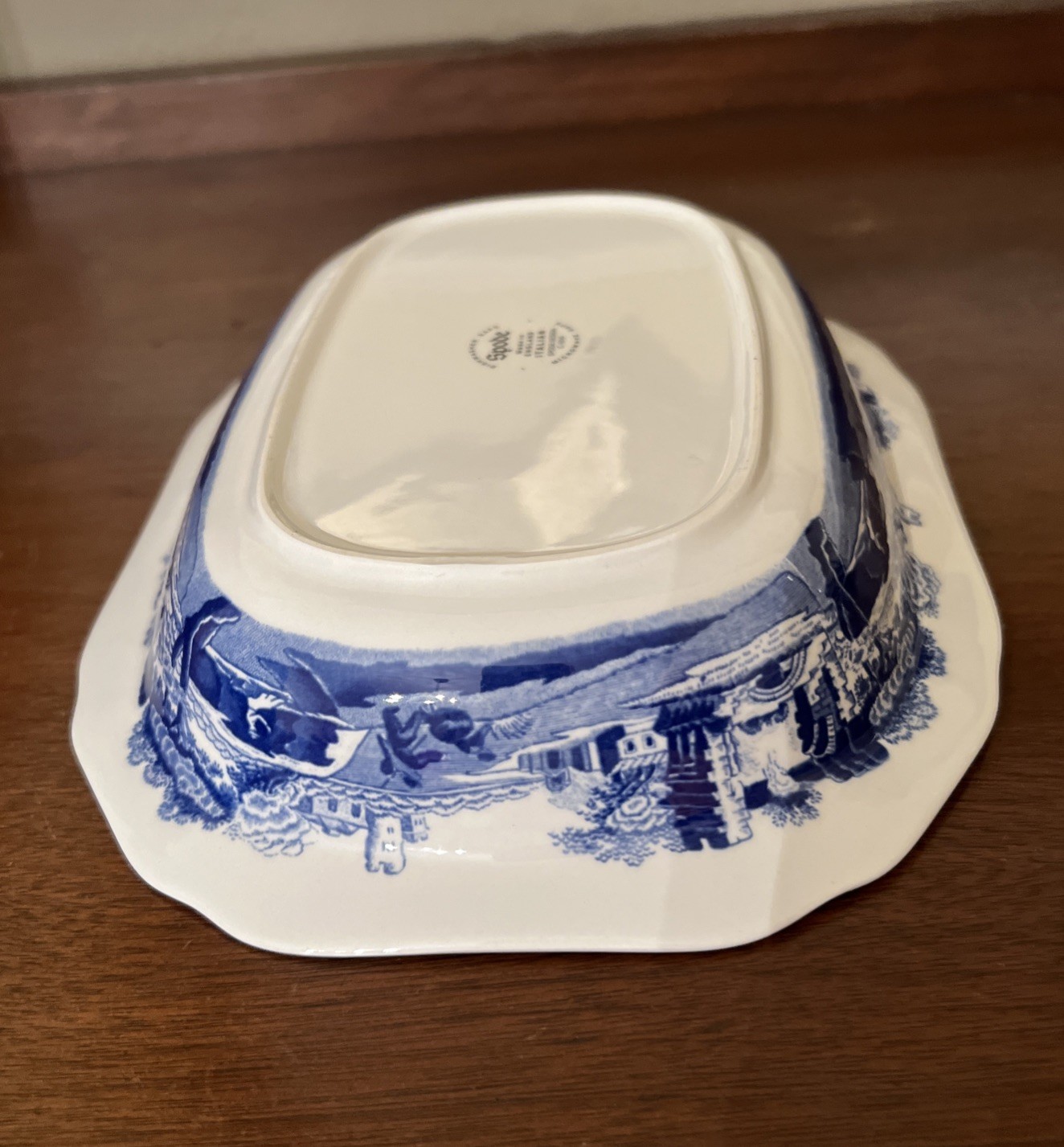 Spode Blue Italian Oval Serving Dish 9 x 6 1/2 inches