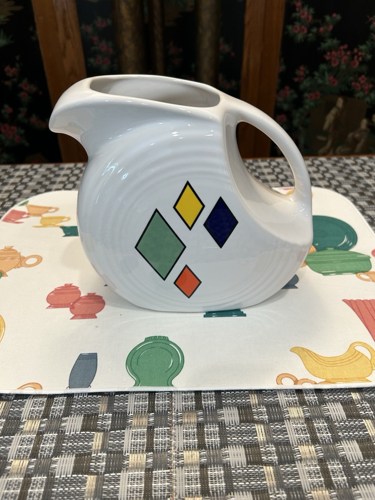 2023 Conference exclusive Harlequin Fusion Large Disk Pitcher, NEW!