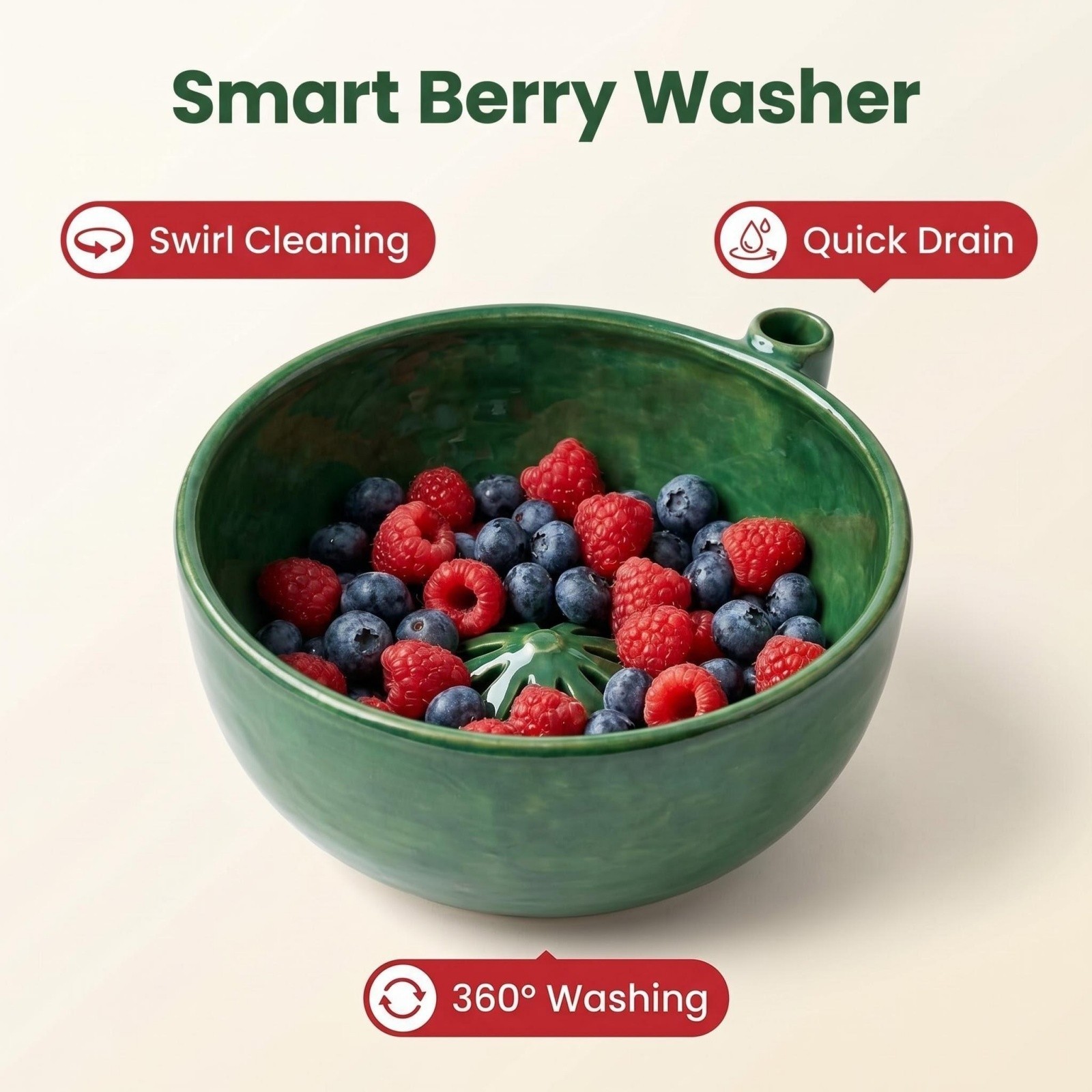 Berry Swirl Bowl Fruit Rinse Bowl Berry Rinse And Drain Bowls With Washing