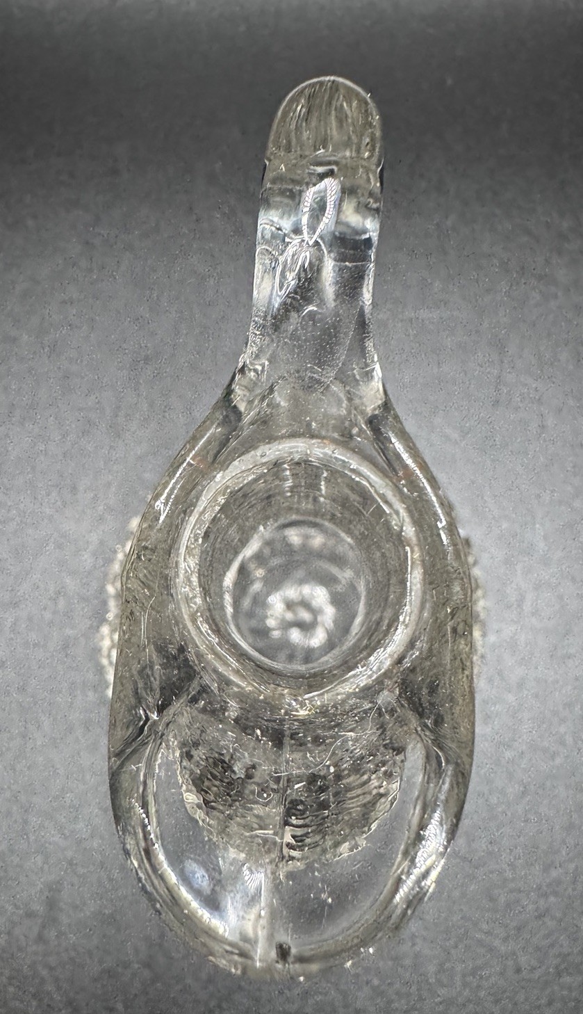 Antique New Martinsville No. 500 Wetzel Glass Cruet EAPG Manganese Glow 1905