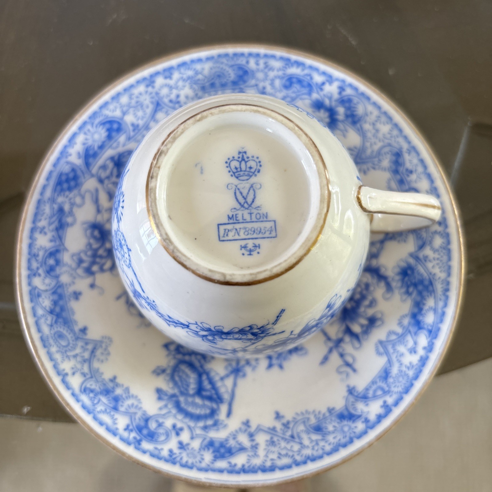 Minton Melton Pattern Blue Transferware Pieces