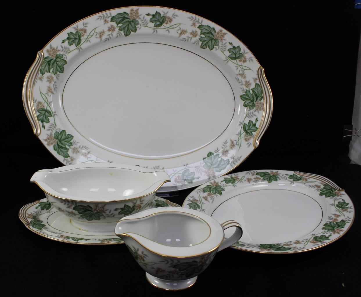 Noritake Daphne Four Piece Assortment 2 Platters 1 Gravy Boat 1 Creamer