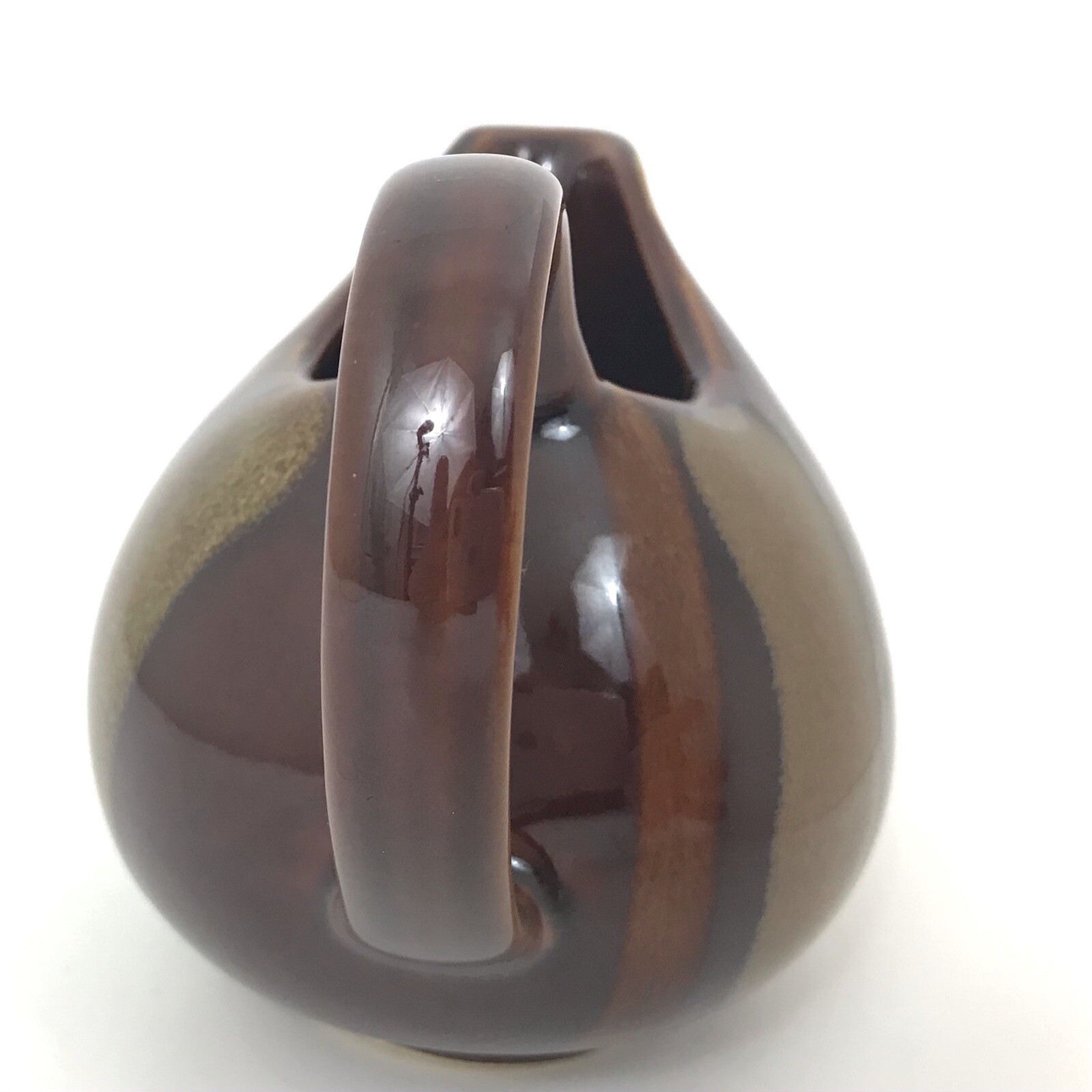 SANGO Avanti Brown Stoneware CREAMER 4722 Pitcher Drip Glaze Multicolor NEW