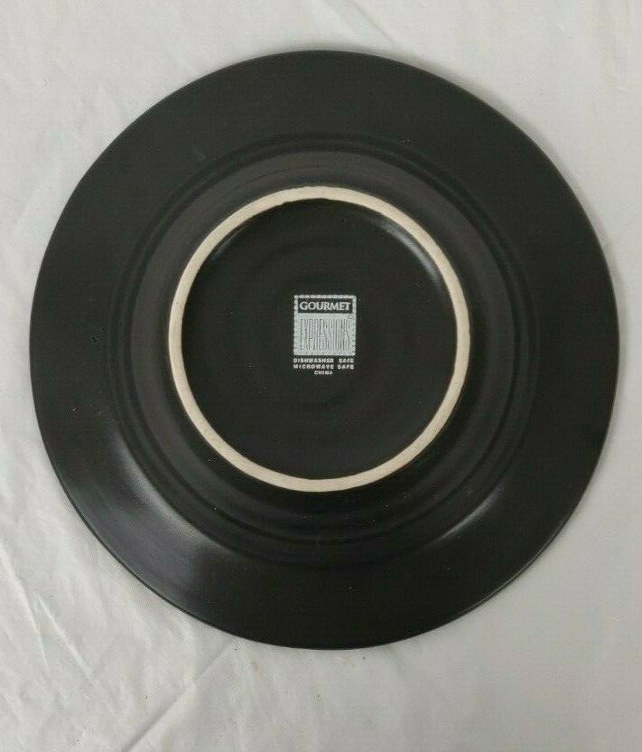 Gourmet Expressions Classic Marcella 9 1/2″ Soup/Cereal Bowl RUSTIC Brown/Black