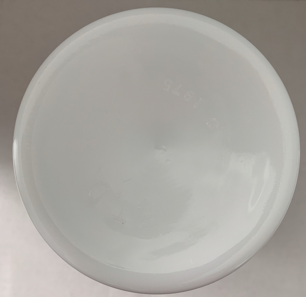 Vintage FTD Milk Glass Pedestal Vase With Oak Leaf Pattern