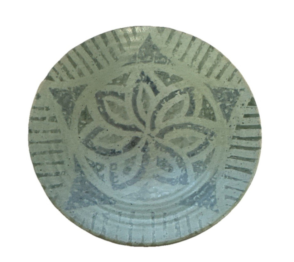 Art Pottery Earthenware Dish Wheel Thrown Candy or Nut Signed 5 1/2 ” Diameter