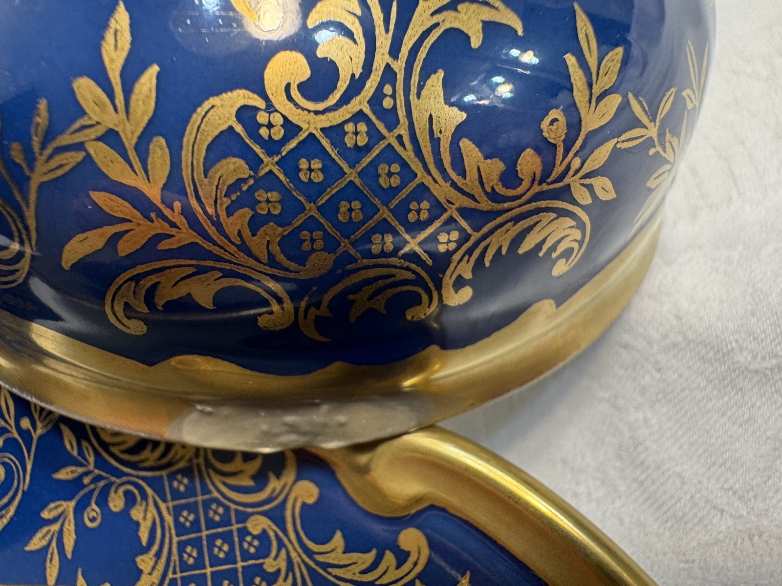 Weimar “Katharina” Trio Tea Set, Blue, Germany 1950-1959