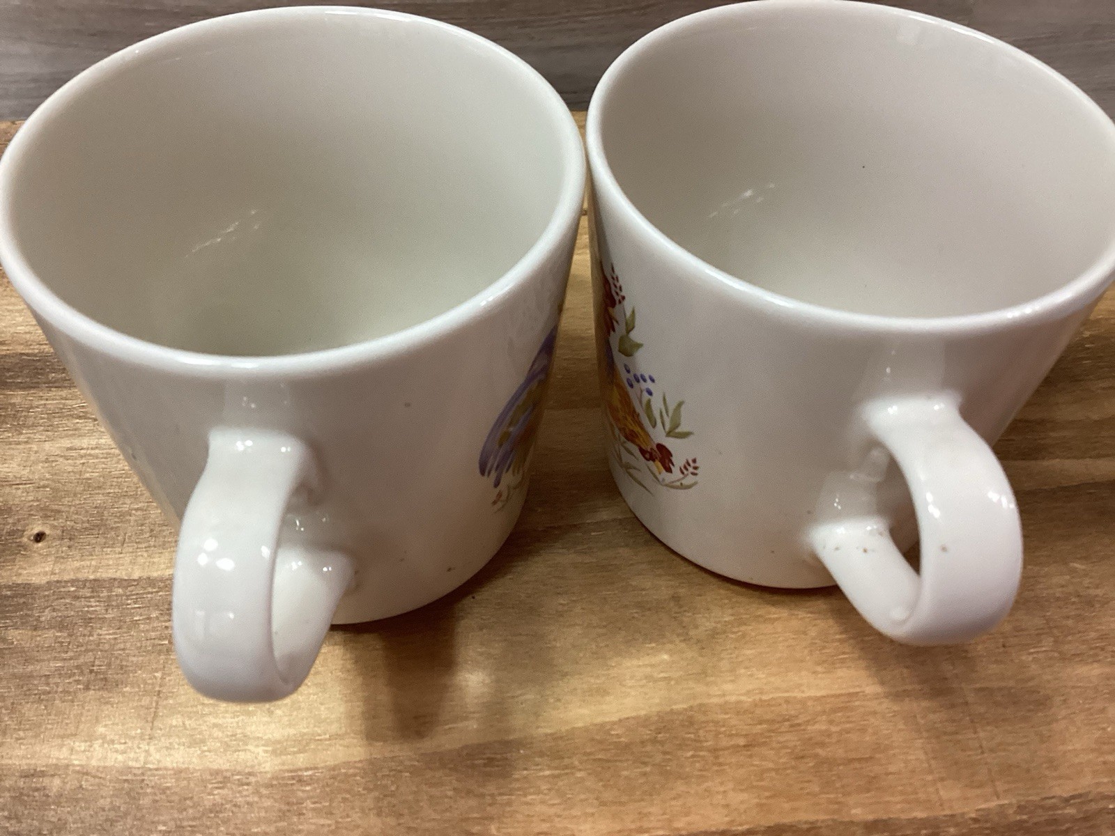 Corelle Coordinates Country Morning Roosters Flat Coffee Cup or Mug Set of 2