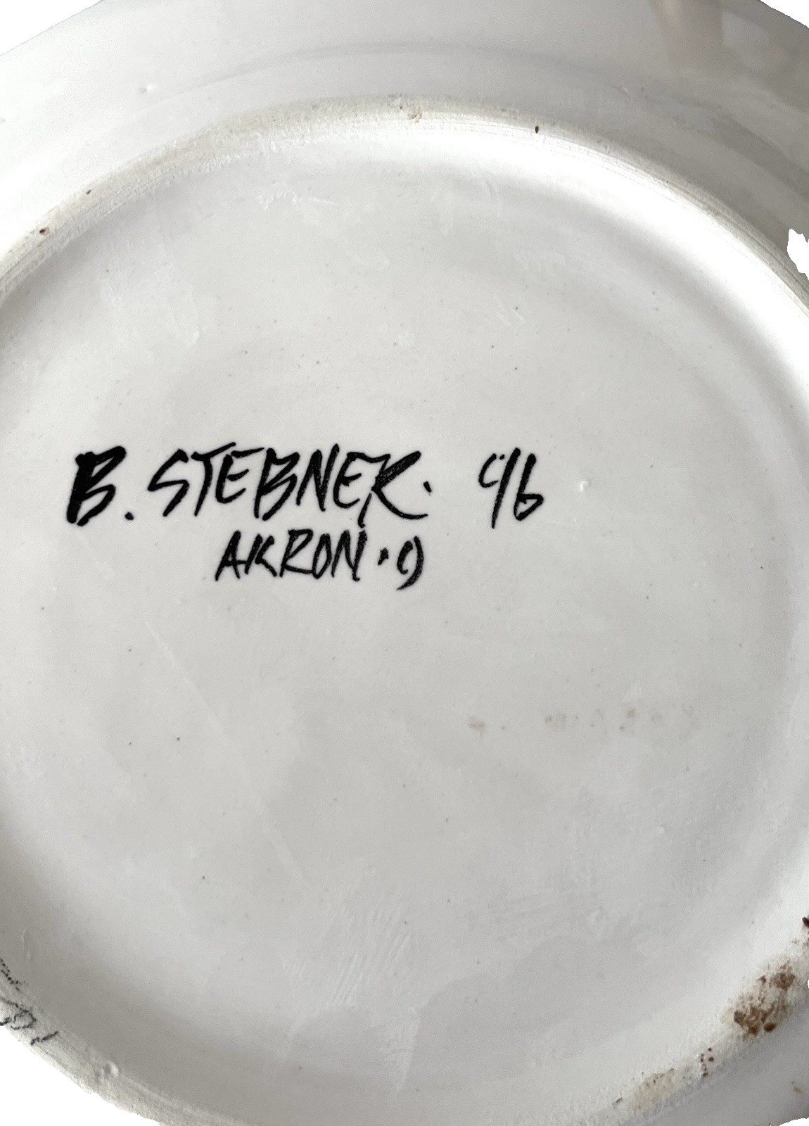 Bruce Stebner Stoneware Dinner Plates Stoneware 1996 Set of 3 Farmers Garden Bee
