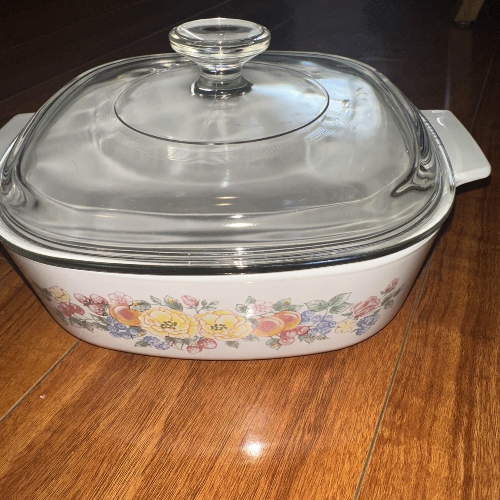 Rare Vintage Corning Ware Berrys 2 Casseroles A-2-B + A-1-B 1-2 Liters Lids Defe