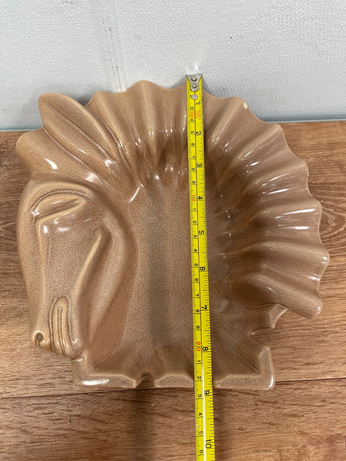 Red Wing Pottery Horsehead Ashtray Or Dish. No. M-1472 Light Brown Glaze