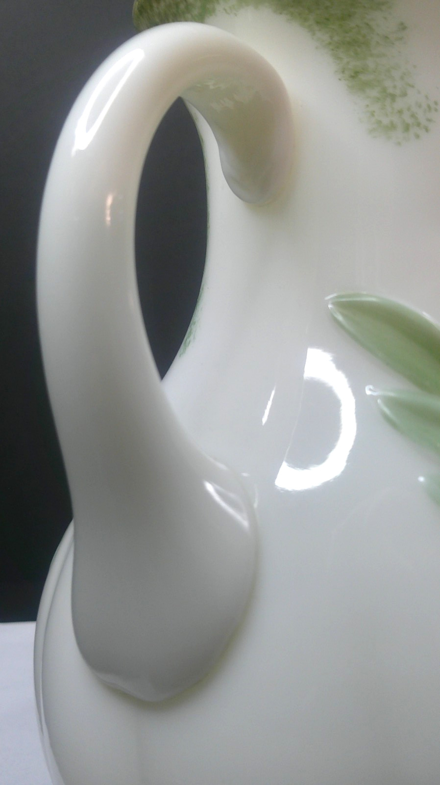 Single Leaf Swirl, Bonita Glass Co, Pitcher & Tumbler, EAPG, c1899, USA, ExCd