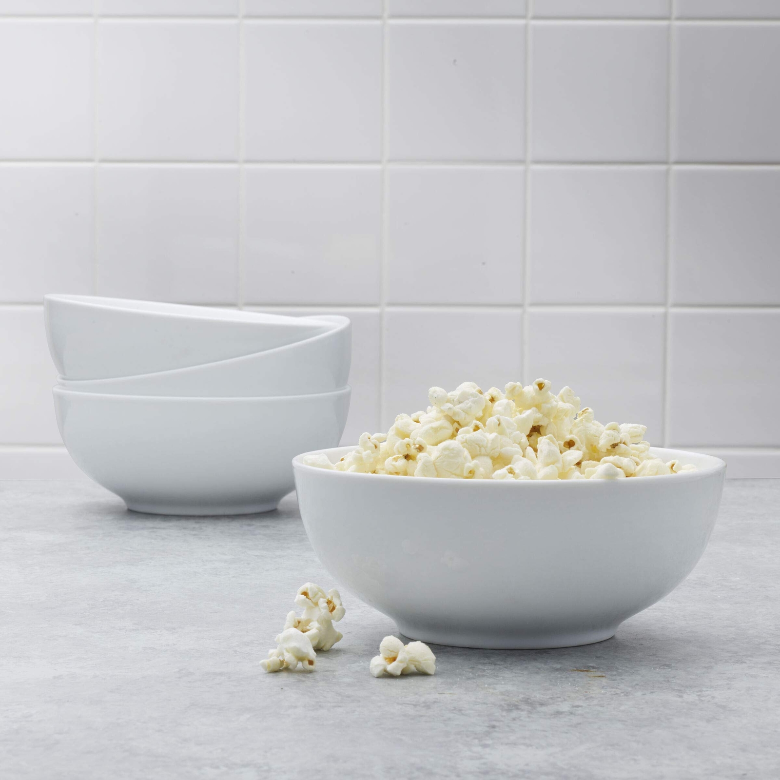 Soup and Cereal Porcelain Bowls, Set of 4