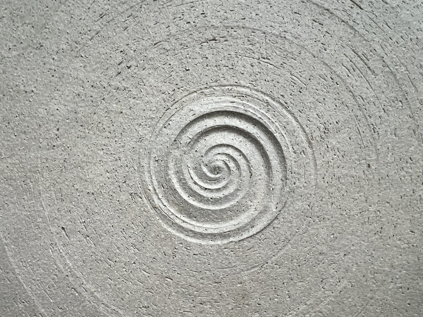 Studio Pottery Plate 11in Green Drip Glaze Signed Spiral Chop Mark