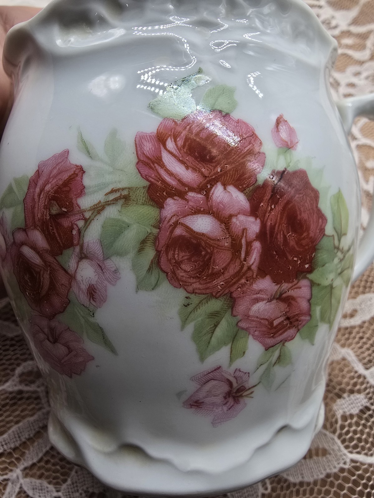 Lot antique & vintage FLoral China plate Creamer saucer trinket pitcher sugar