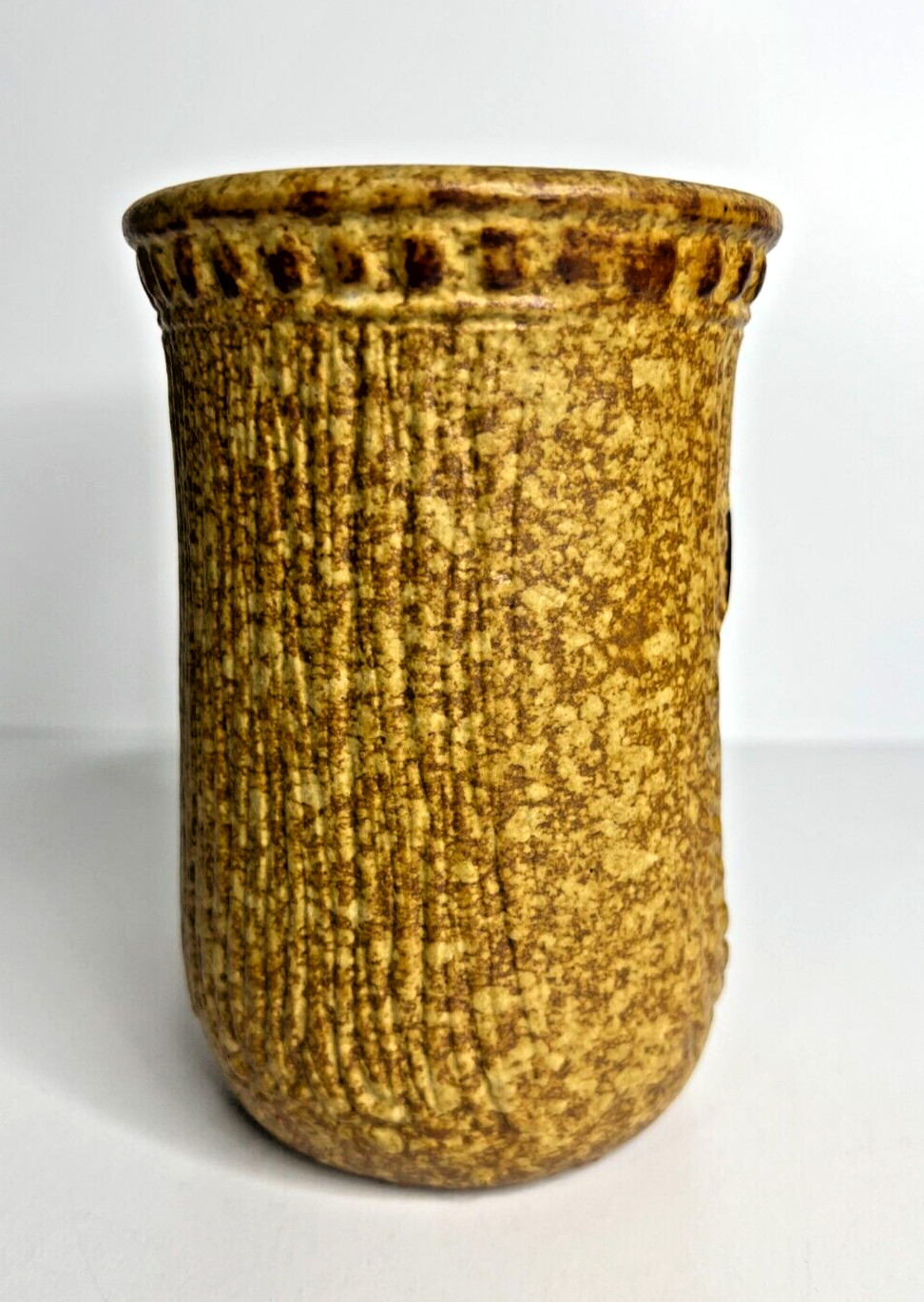 Ugly Funny Face 3D Coffee Beer Mug Art Pottery Stoneware Studio Art Eyebrows