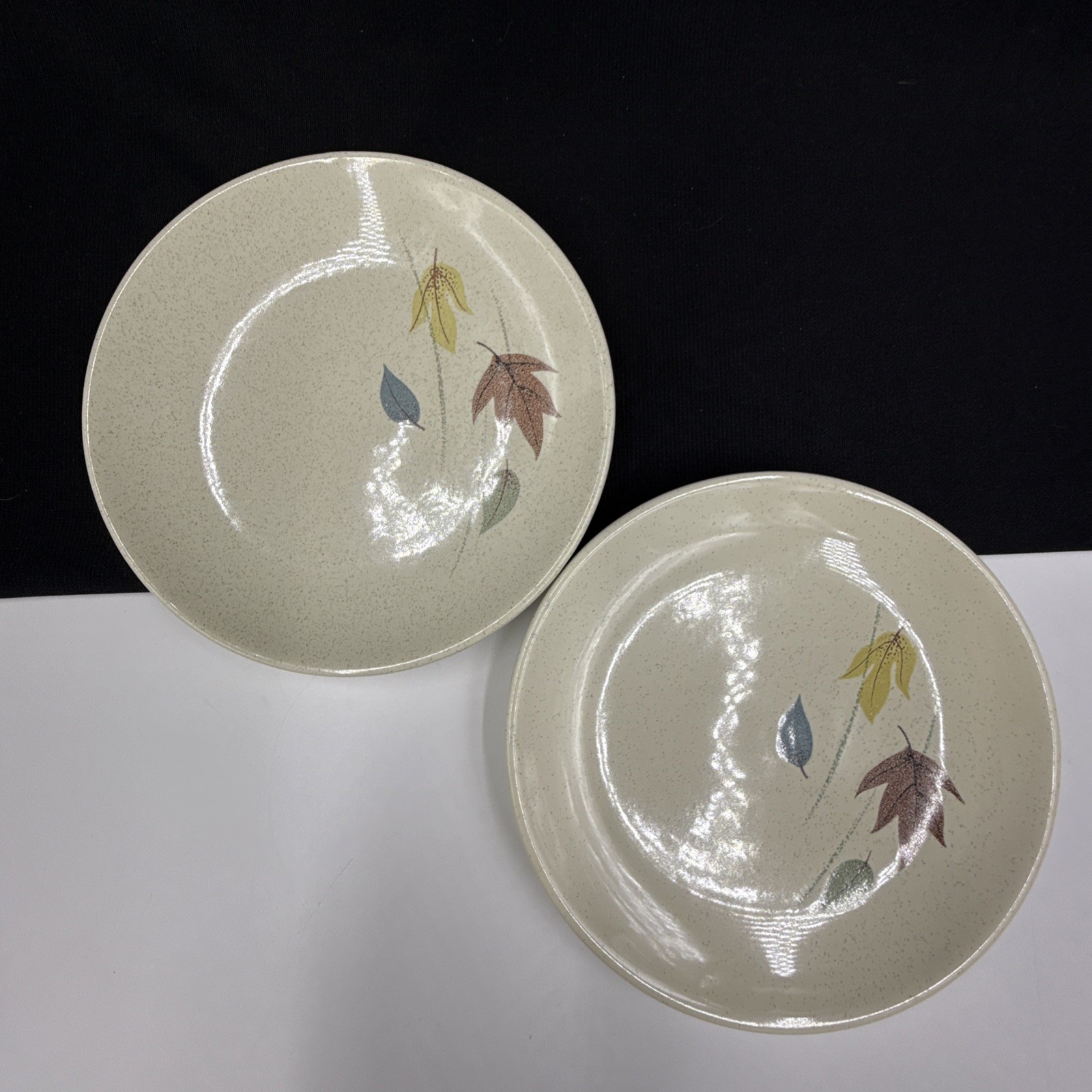 FRANCISCAN AUTUMN LEAVES Set Of (2) 6 1/2” Bread & Butter Plates •PRISTINE•