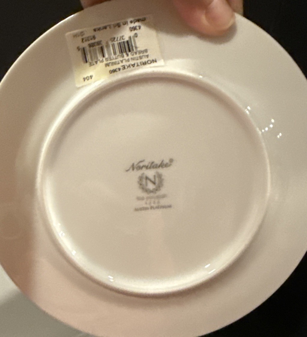 Noritake Austin Platinum Place Setting 3 Piece Set Wedding Classic Party NEW