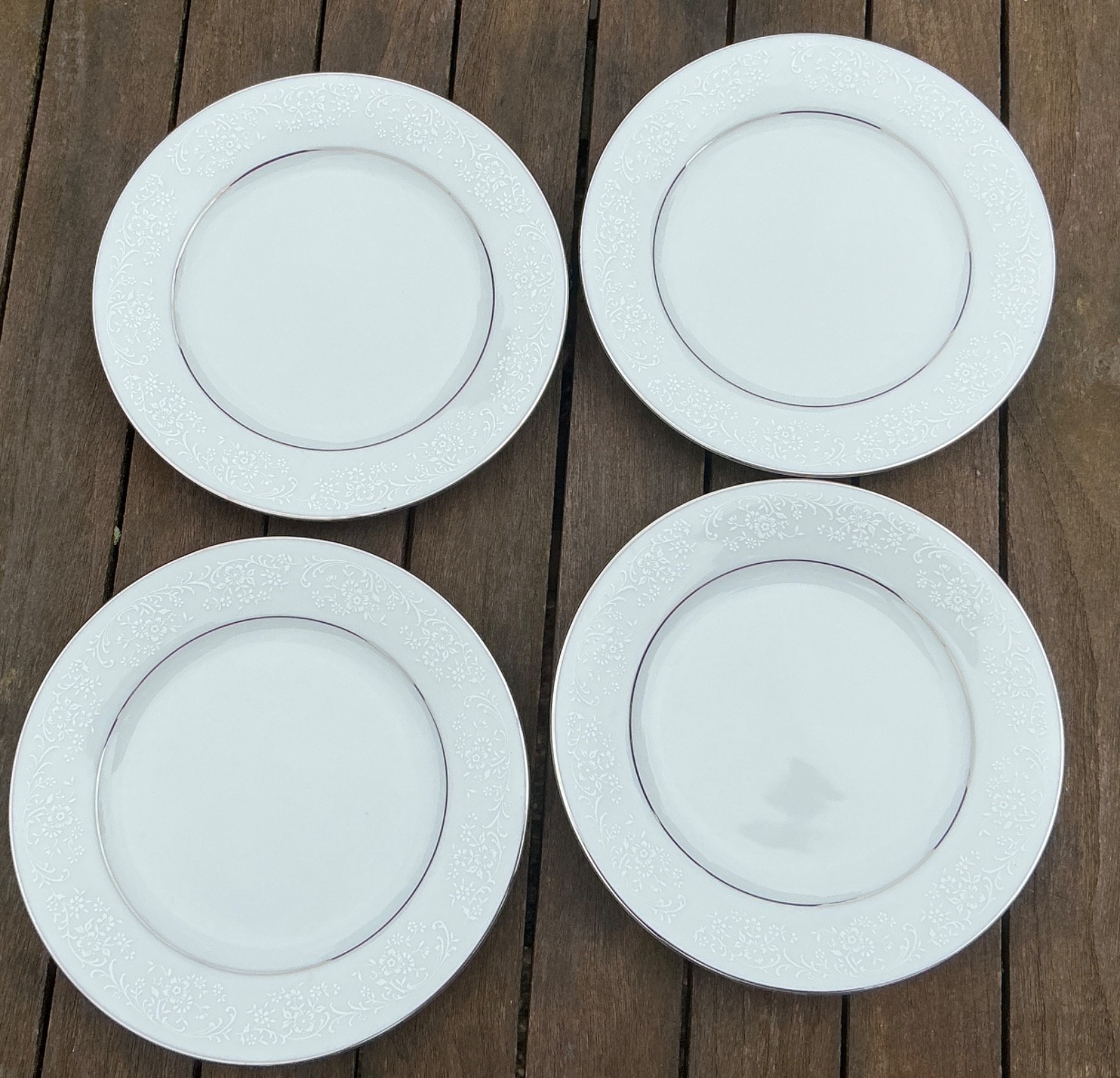 VTG Noritake Tahoe 6 1/2″ Bread Plates 2585 Contemporary Fine China Set/4 EXC!