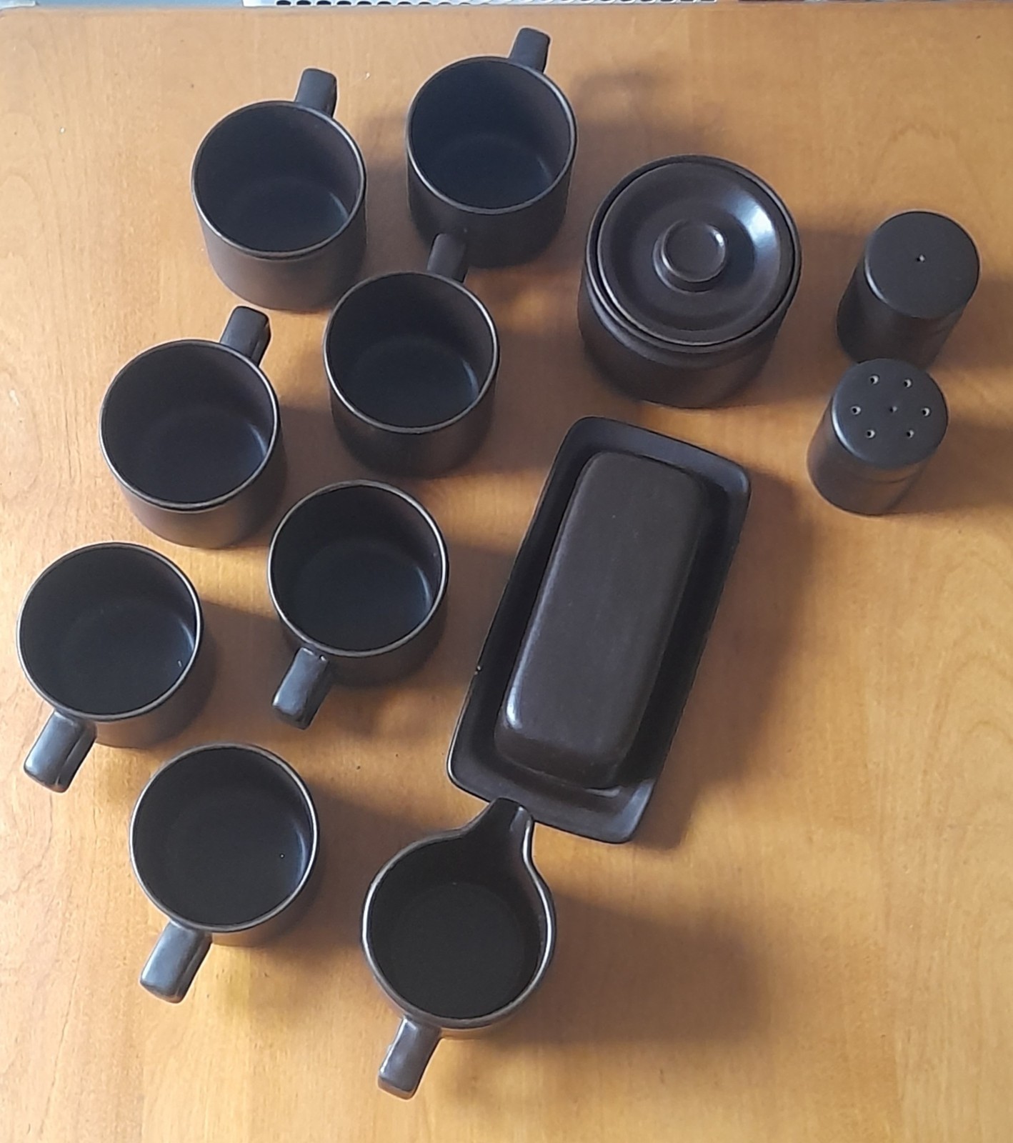 Doverstone England Heather + Brown Matte 28‑Piece Set – Rare Complete Farmhouse