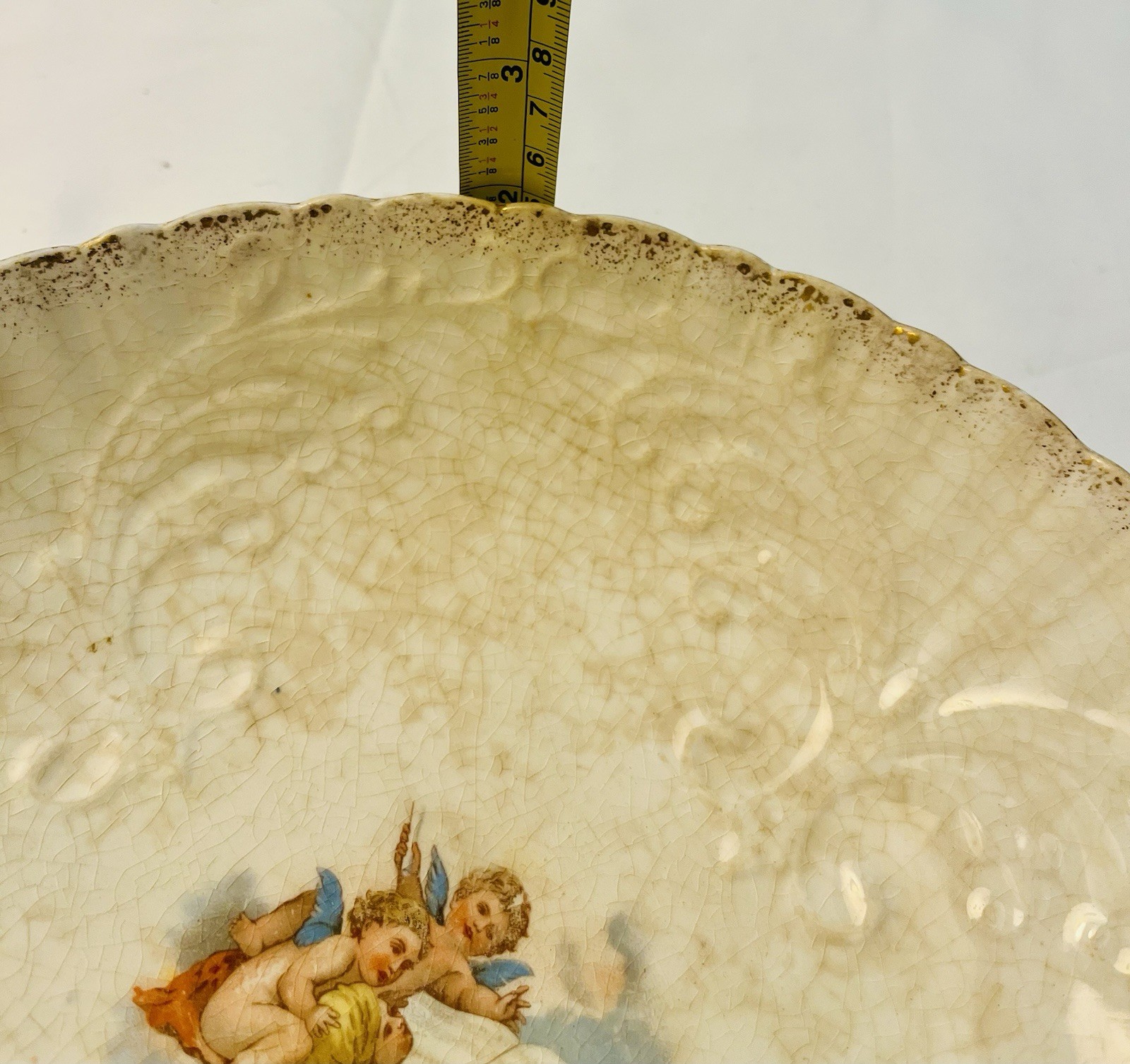 East Liverpool Potteries Angel Bowl Semi- Vitreous Porcelain Vintage See Picture