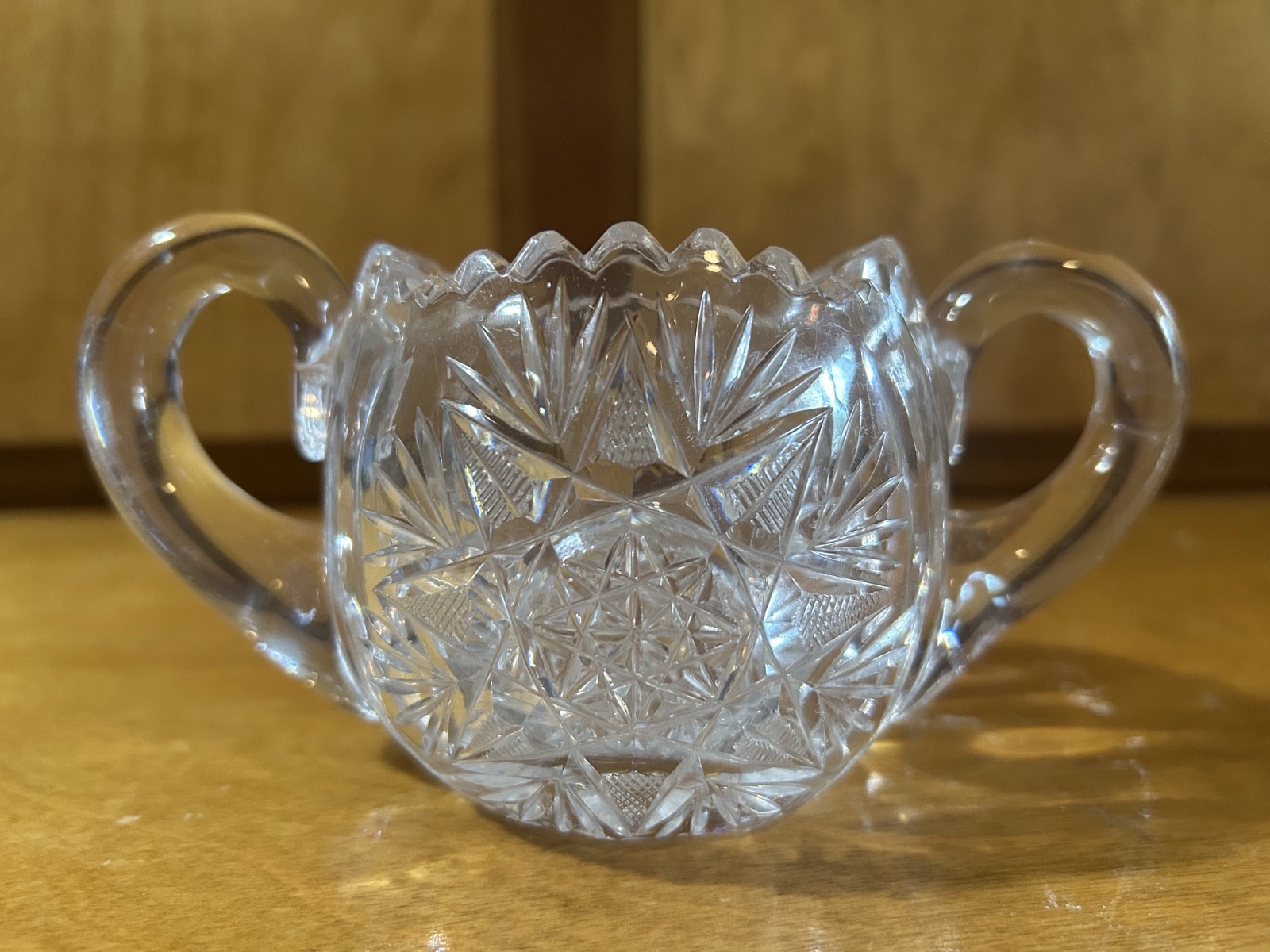 ANTIQUE AMERICAN BRILLIANT PERIOD (1876-1915) CREAMER AND SUGAR BOWL SET