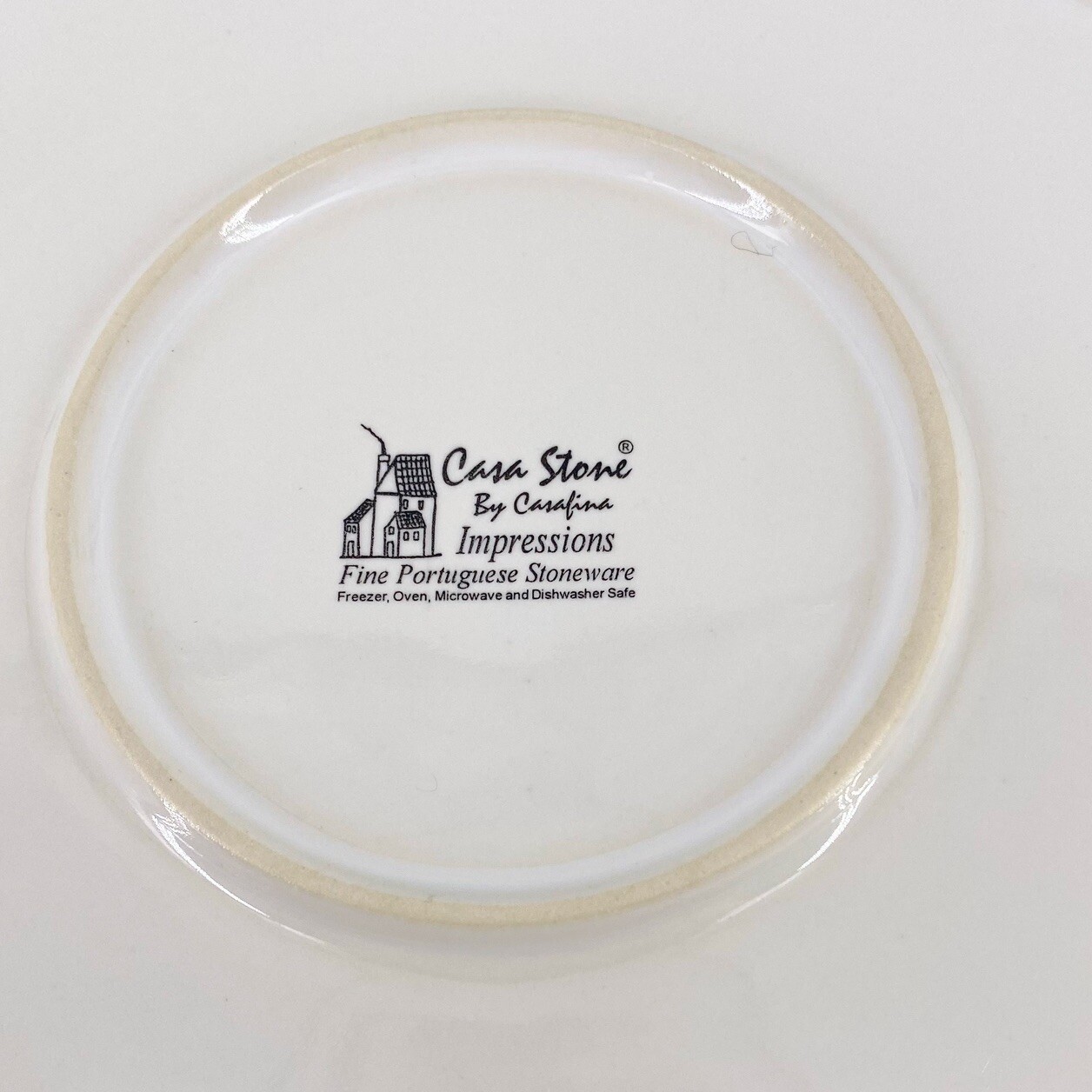 Casafina Impressions White Stoneware 11 3/4”Dinner Plate Classic French Country