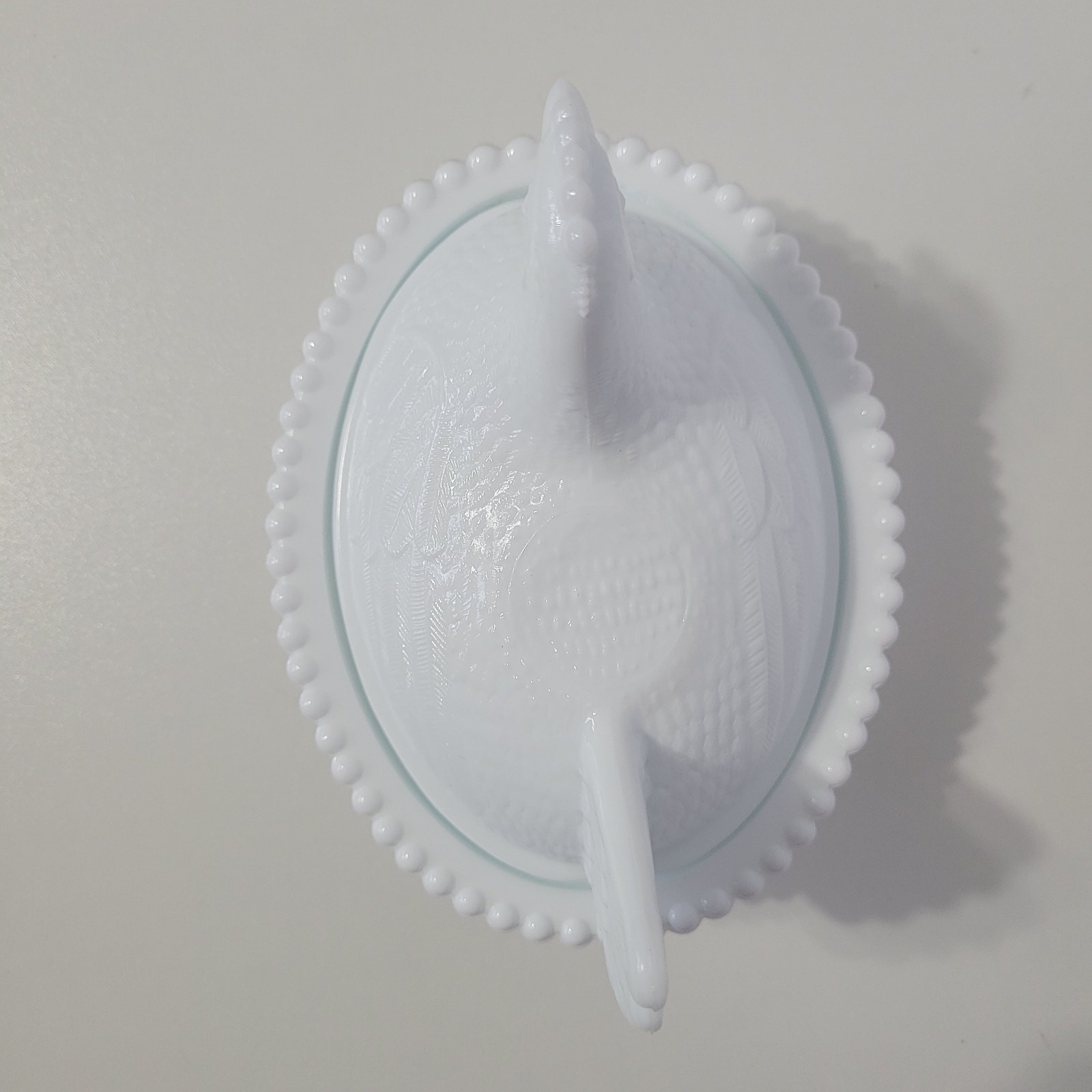Vintage Indiana Milk Glass Hen Chicken on Nest Candy Dish White