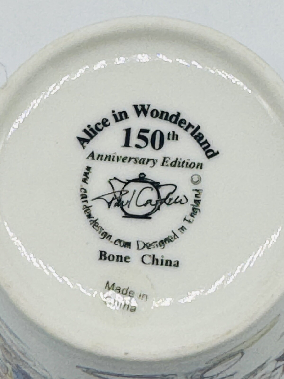 Alice in Wonderland Coffee Cup Mad Hatter Tea Party Paul Cardew 150 Anniversary