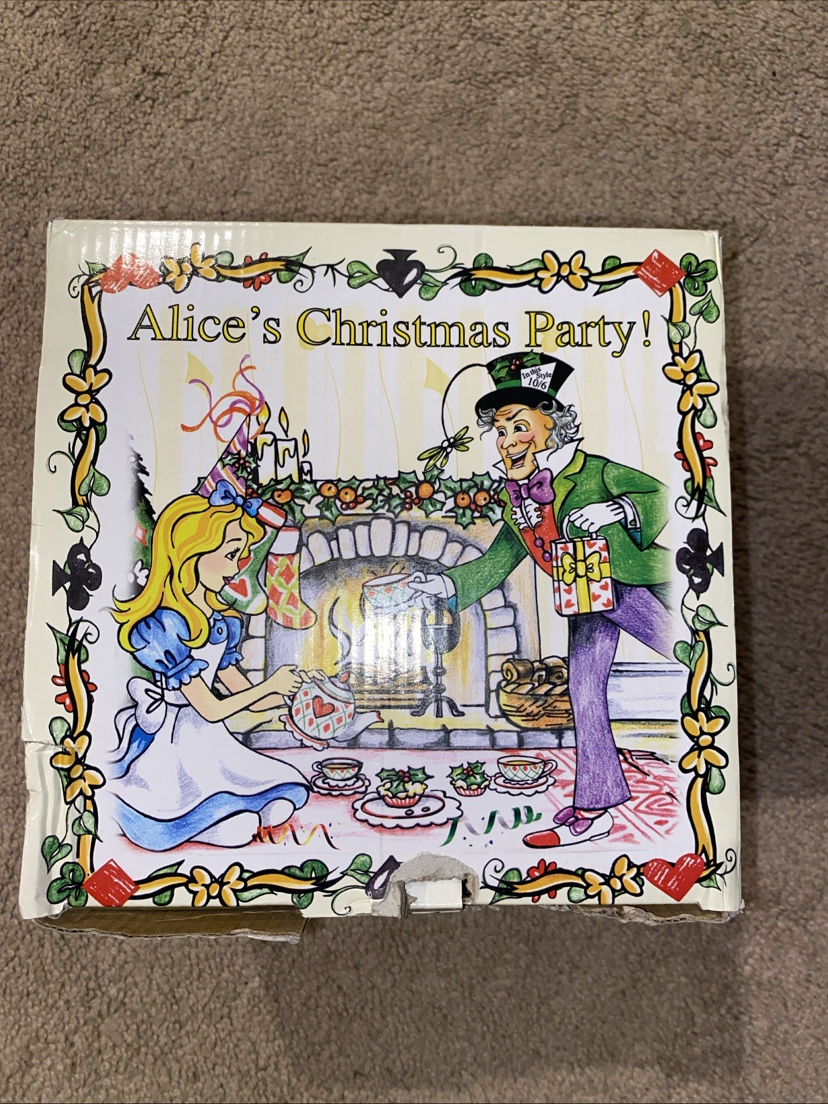 Alice in Wonderland Christmas Tea Party Teapot by Paul Cardew Tweedle Dee Lid
