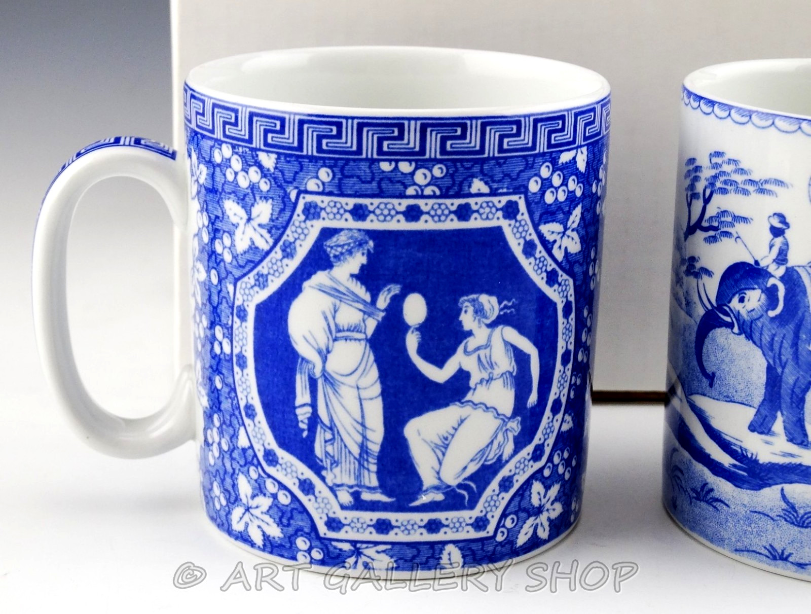 Spode BLUE ROOM COLLECTION MUGS Geranium, Indian Sporting, Greek, Gothic Castle