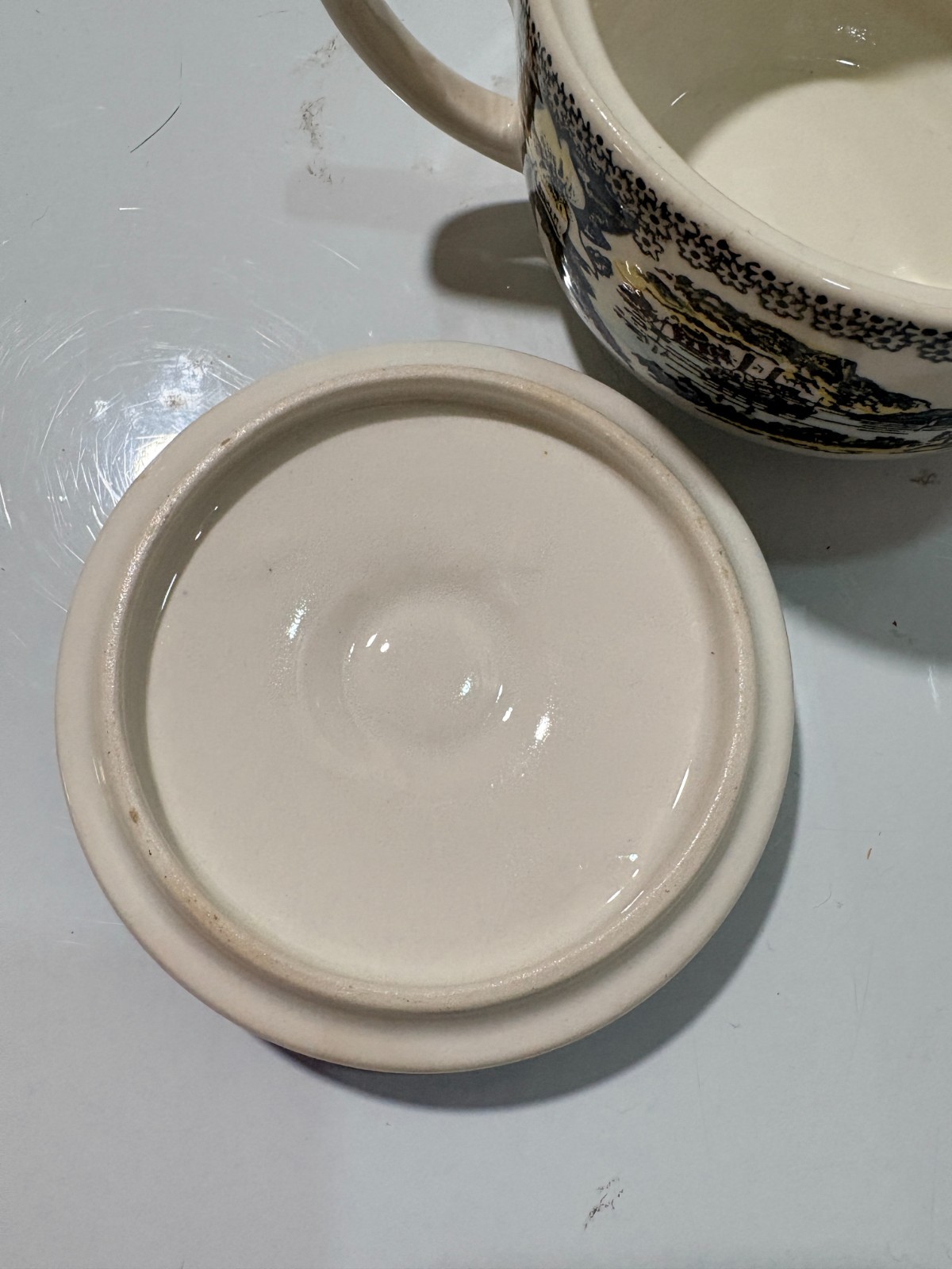 Johnson Brothers the Friendly Village Covered Bridge Sugar Bowl