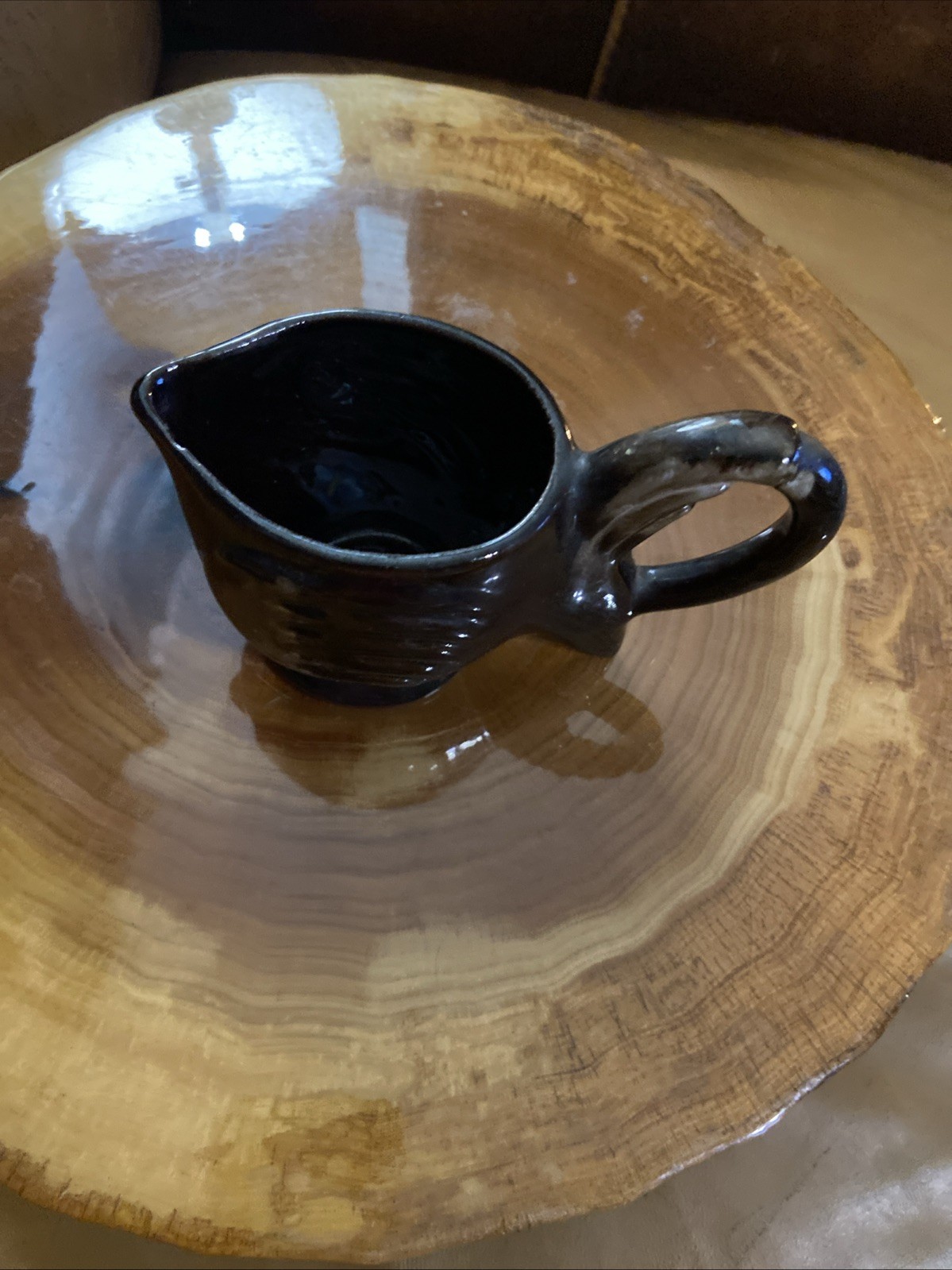 Vintage Drip Glaze Bird Shape Pottery Pitcher/Creamer