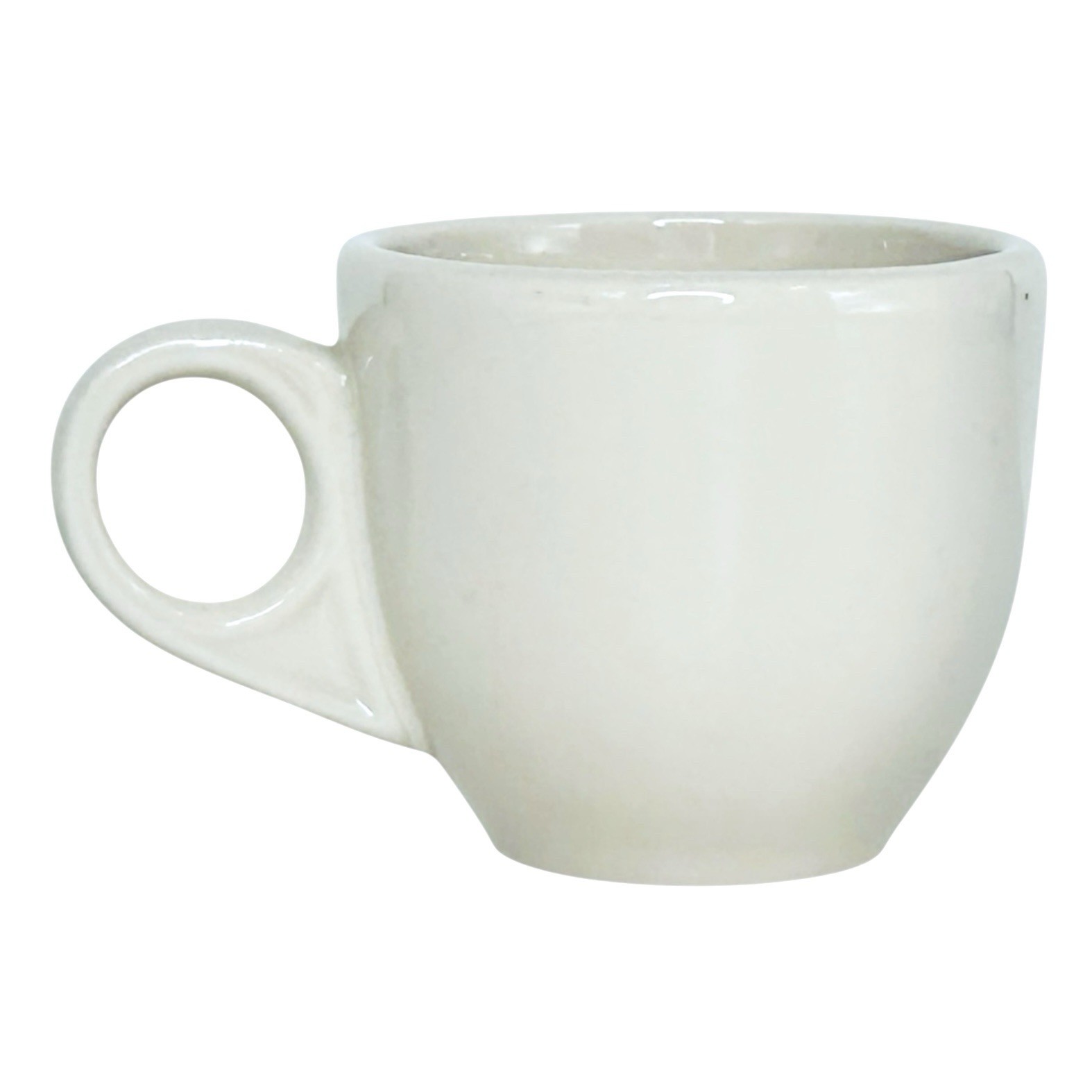Homer Laughlin HL10800 UNIQUE IVORY American White Rolled Edge Narrow Rim AD Cup
