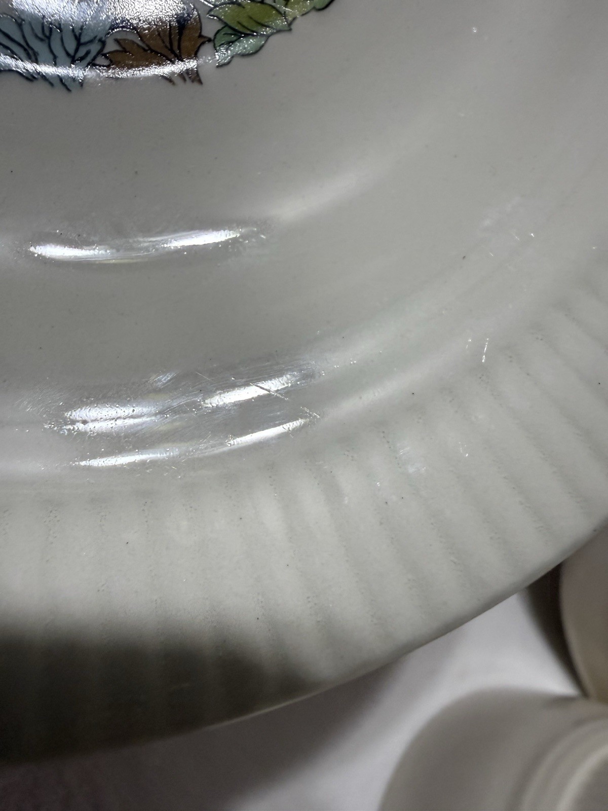 (2) Salem “INDIAN TREE” Victory Shape (Plain Ribbed Trim)-Cup & Saucer Sets