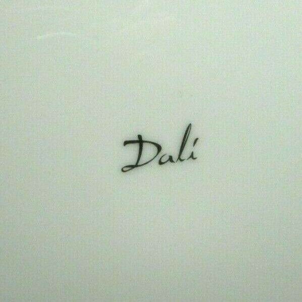 Salvador Dali Porcelain Salad Or Dessert Plate 7.5 Inches Signed Border Design