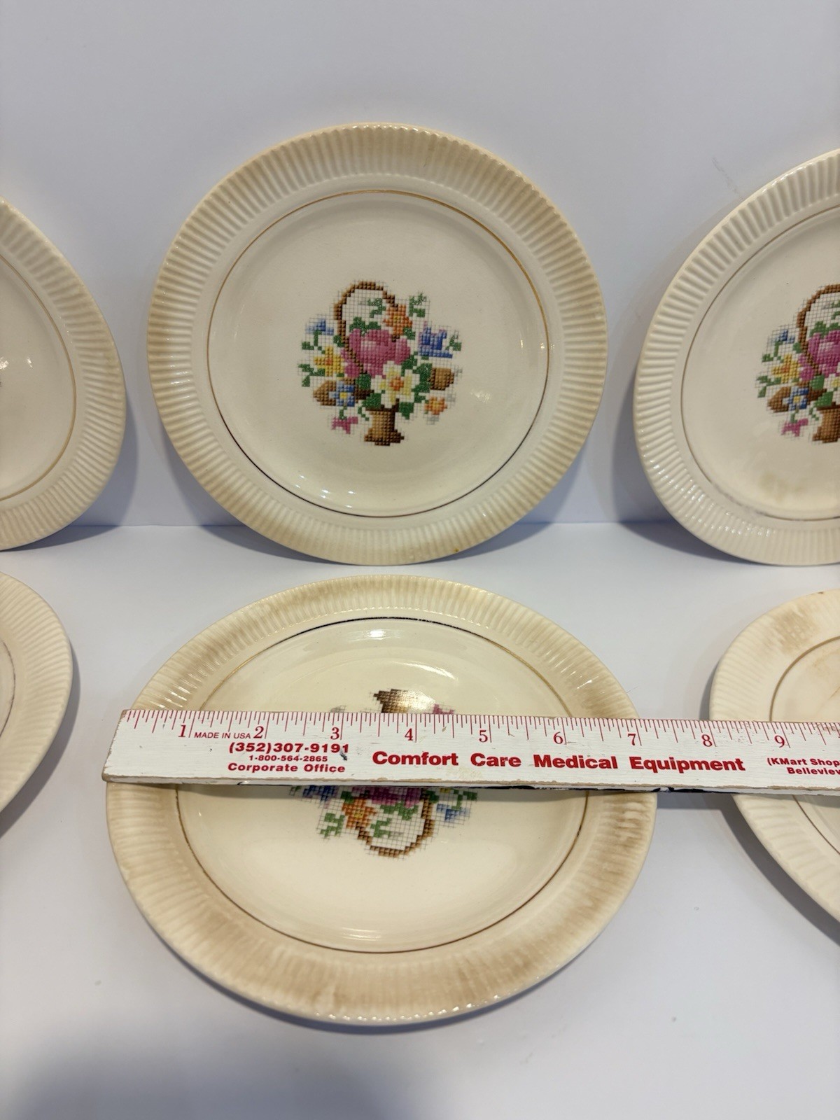 Victory By Salem 23 KARAT GOLD MADE IN U.S. A. 60163-GV BASKET PP.~6 Plates