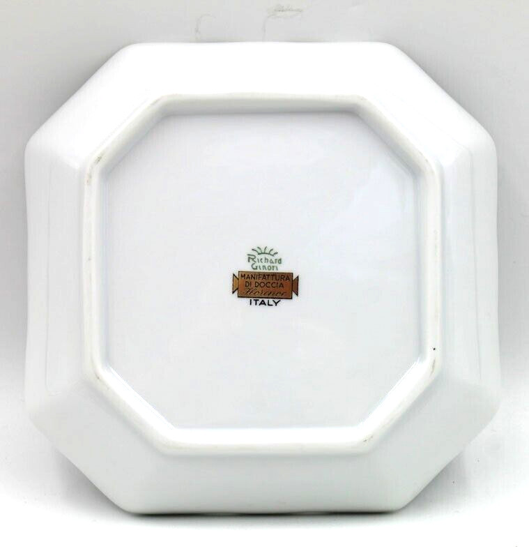 Richard Ginori Porcelain Italian Fruits Square Relish Dessert Fruit Bowl 6.25”