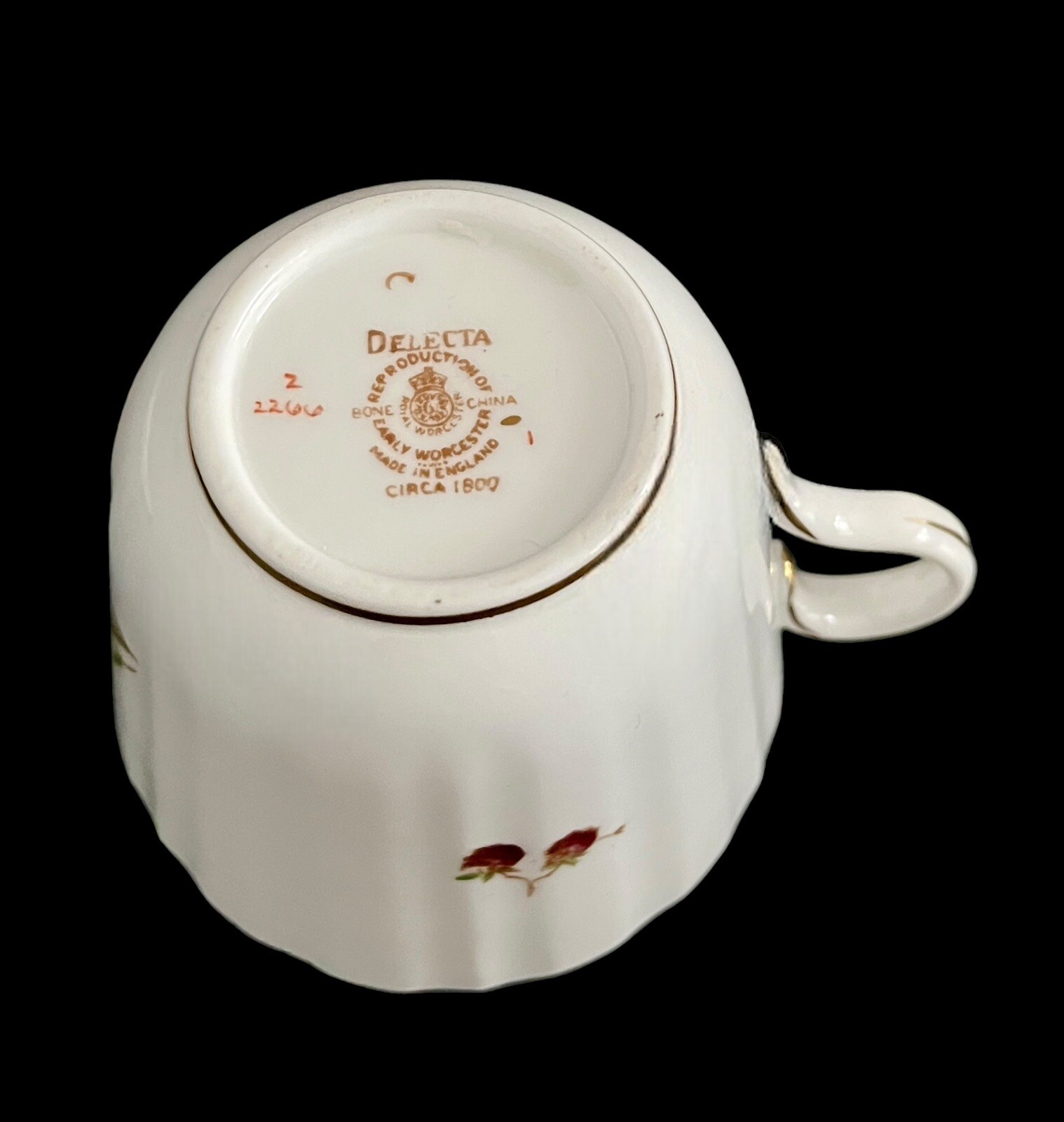 4 – Royal Worcester Delecta Coburg Z2266 Cup & Saucer Sets Bone China Excellent