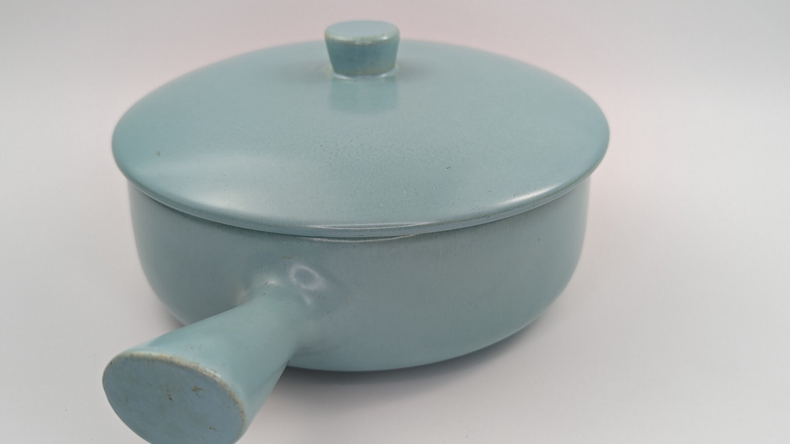 3 Piece Set – Mid Century Modern La Solana Art Pottery Blue Medium Casserole MCM