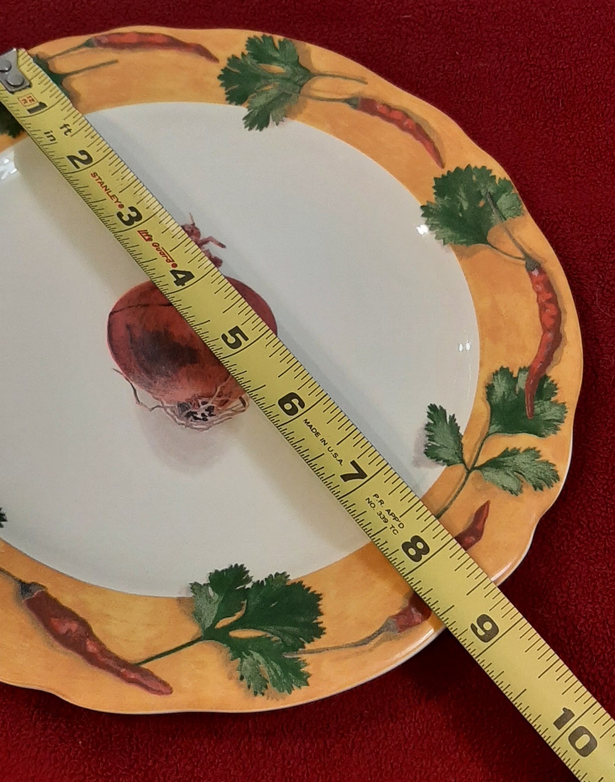 Faiencerie DeGien France Poivre Et Sel 8 3/4″ Onion Salad/Dessert Plate