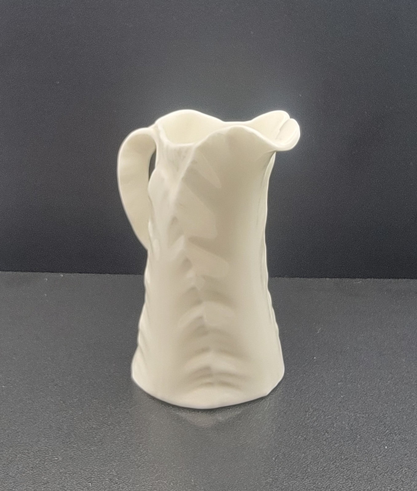 Royal Worcester Fern Leaves Pattern Bone China Vintage Asymmetrical Creamer