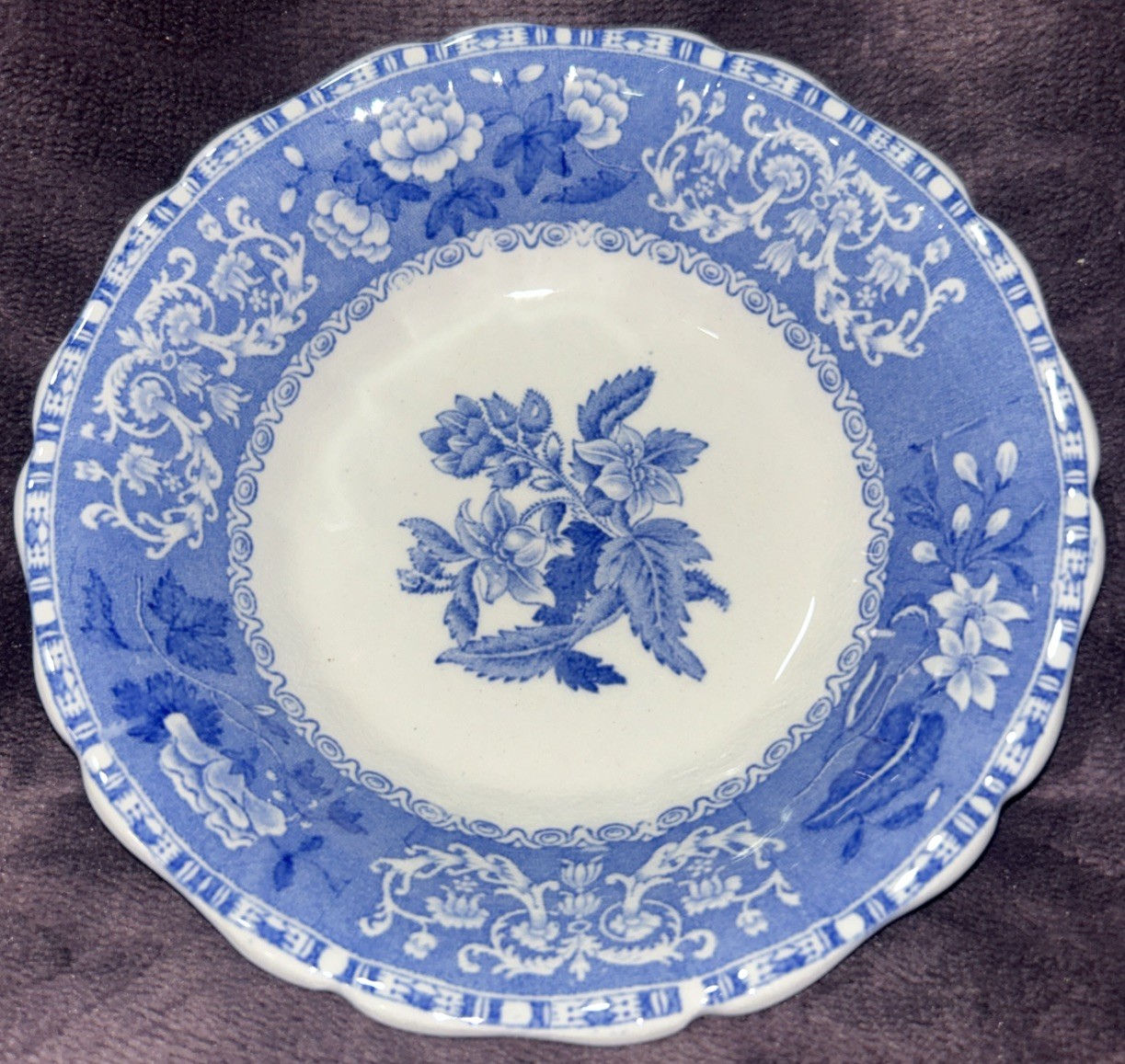 Set Of 6 + 1 Vintage Copeland Spode’s Blue Camilla 5 3/8″ Fruit, Dessert Bowls