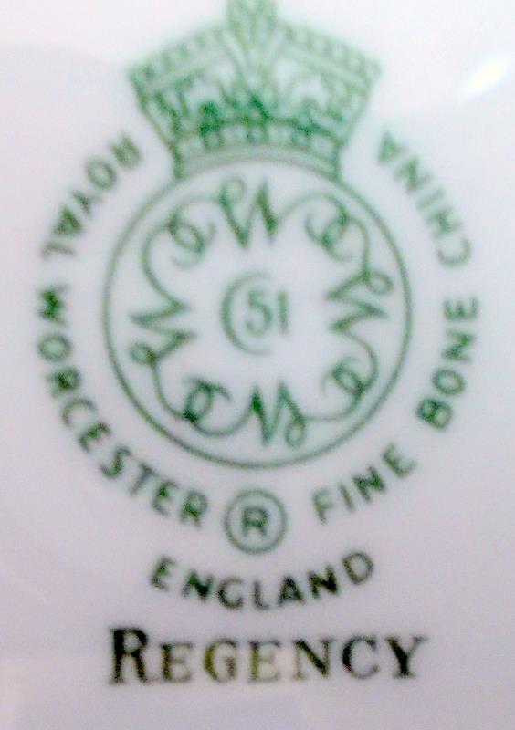 Royal Worcester Regency Green and Gray 15 Inch Oval Platter Z2730