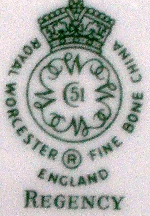 Royal Worcester Regency Green and Gray Set of 2 Bread and Butter Plates Z2730