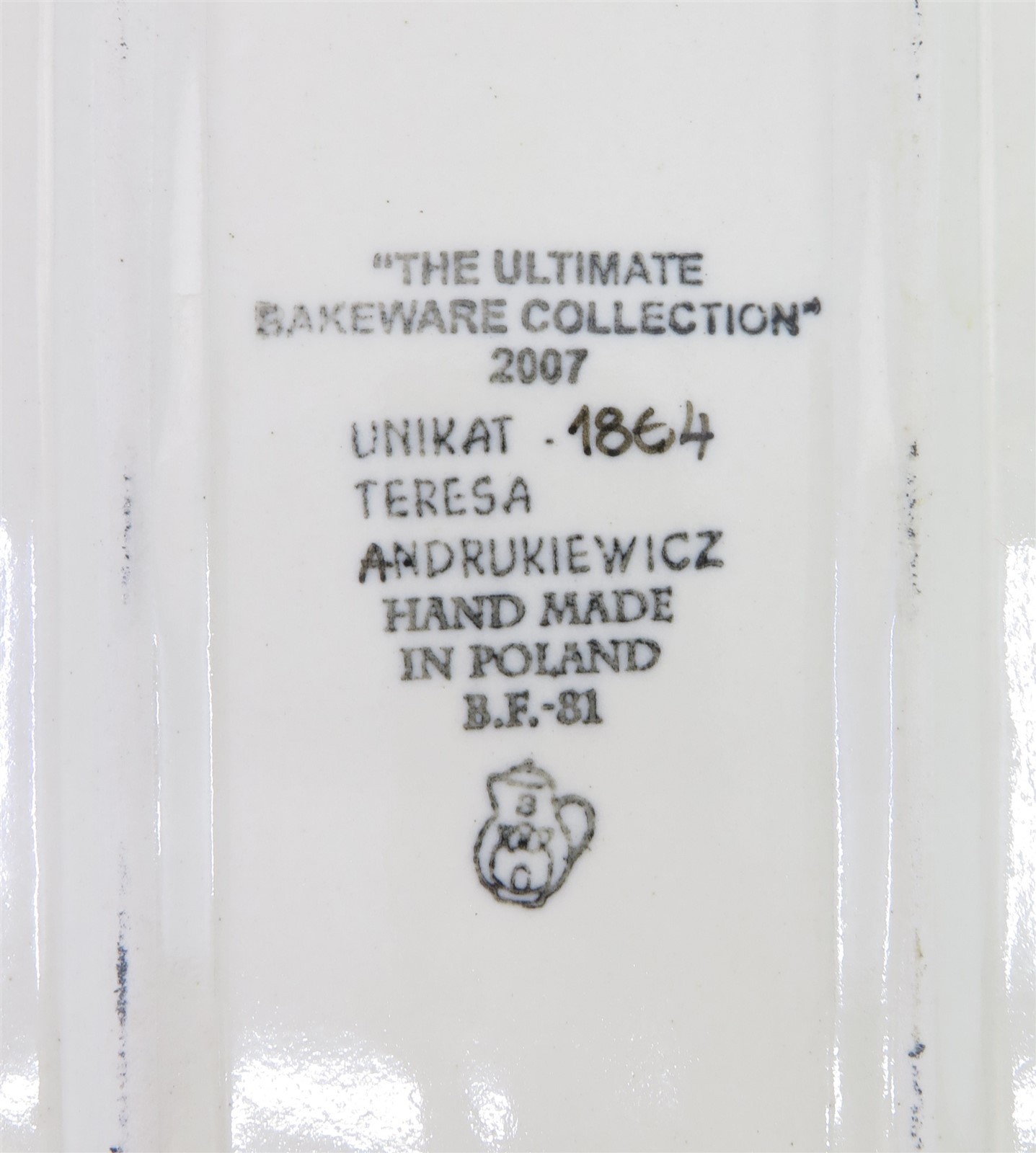 2007 Unikat Polish Pottery Ultimate Bakeware Dish 1864 Teresa Andrukiewicz 11″